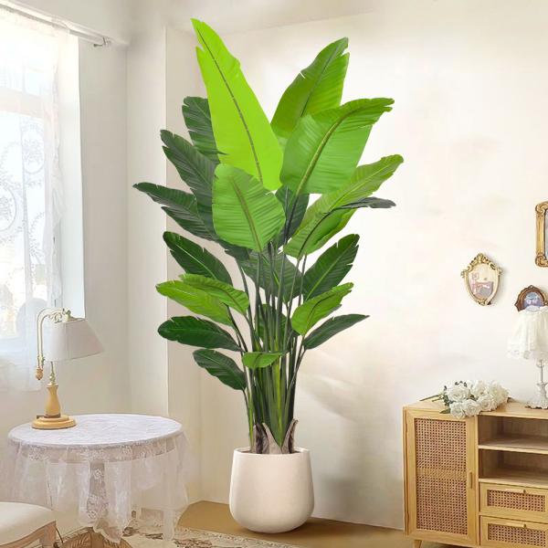 4ft 6ft 7ft Tall home decor artificial plants Banana Tree bird of paradise plant​ for Living Room Office Indoor Outdoor