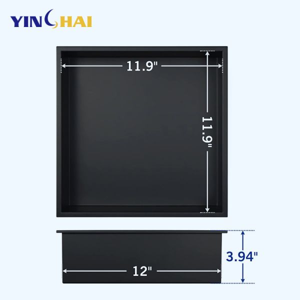 Home Bathroom 304 Stainless Steel Recessed Shower Shelf Customization Rustproof