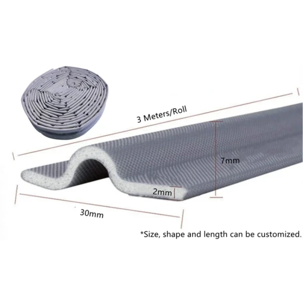 Multifunctional Window Weather Stripping Door Seal Strip Self Adhesive PU Foam Weather Strip
