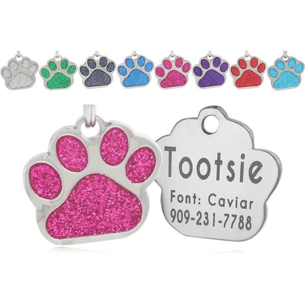 ODM Rustproof лазер выгравировал id маркирует любимца печати лапки маркирует 30*50mm для ожерелья металла