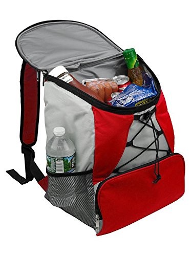 Large Padded Waterproof Backpack Cooler / Womens Collapsible Travel Cooler