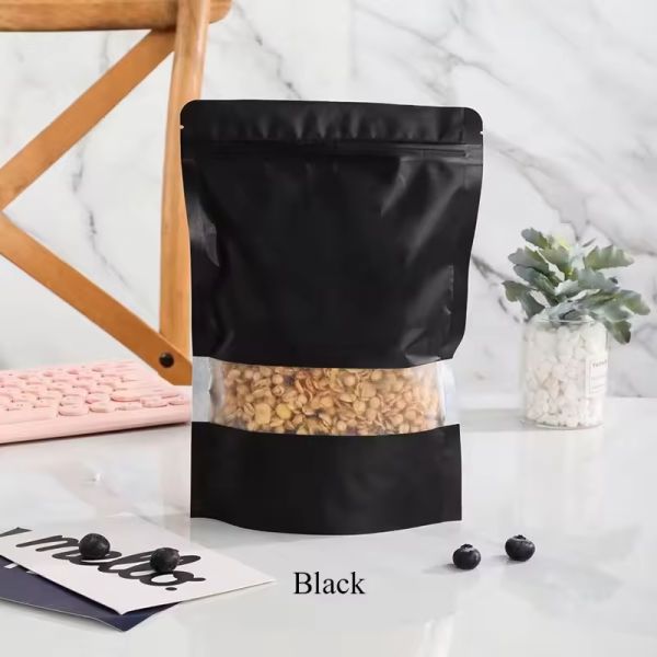 Customized Printing Heat Seal Durable Material Waterproof Zipper Plastic Packaging Aluminum Foil Bag for Food Packing