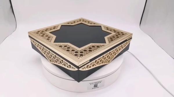 Carving Gold Foil Personalized Wooden Gift Boxes With FSC ISO9001 Certificate