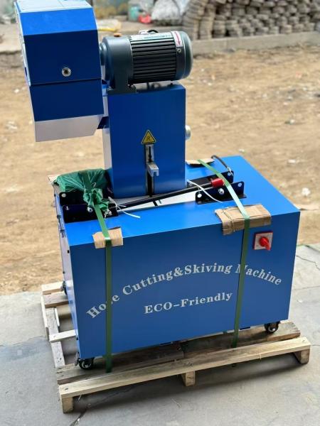 High Performance Electric 2 Inch 6 Layers Hose Cutting And Skiving Machine With Blade Protective Cover