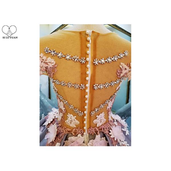 Perspective Top Pretty Purple Prom Dresses / Beautiful Big Ball Gown Pink Flower