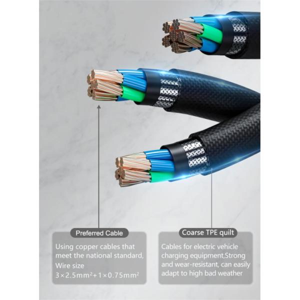 Зарядная станция Ev уровня 2 Mode 2 14KW 7kw Single Gun Type 2 Electric Vehicle Car