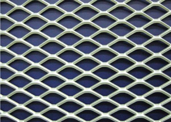 Mill Finishing Extruded Metal Mesh , Galvanized Aluminum Expanded Metal Grating