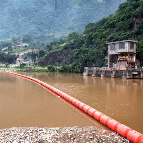 Sistema de barreira flutuante de segurança laranja Serra circular para aplicações offshore