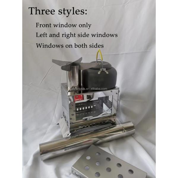 Estufas de leña de escritorio compactas y duraderas para acampar 23*15*17cm