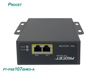 Industrial Midspan IP Phone PoE Injector 55Vdc 1360mA