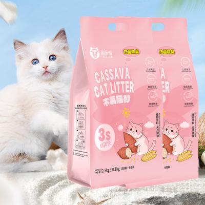 Cassava Cat Litter Sand Factory Wholesale Bulk Dust Free 