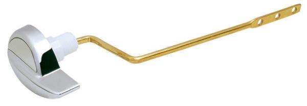 Chromium Plated Toilet Flush Handles Left Side Friction Resistant 0.5cm Thick