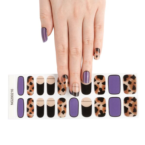 Hot sale Spring flower design halal gel nail polish stickers cat eye uv gel wraps Waterproof DIY polish strips