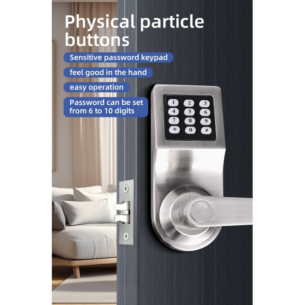Wholesale Price High Quality Mobile TTLOCK Application Durable Granular Digital Button Swipe Card Password Door Lock