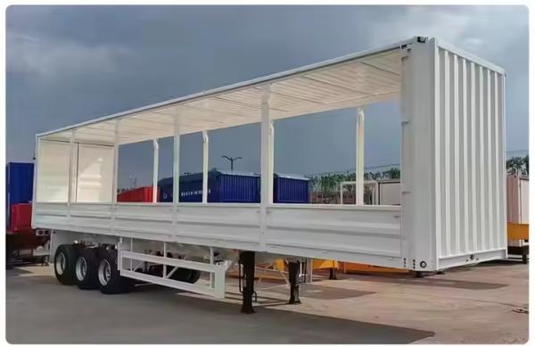 3 Axles Unladen Weight 8300kg Lever Type Suspension Laminated Plywood Tarped Semi Trailer Tarpaulin Truck
