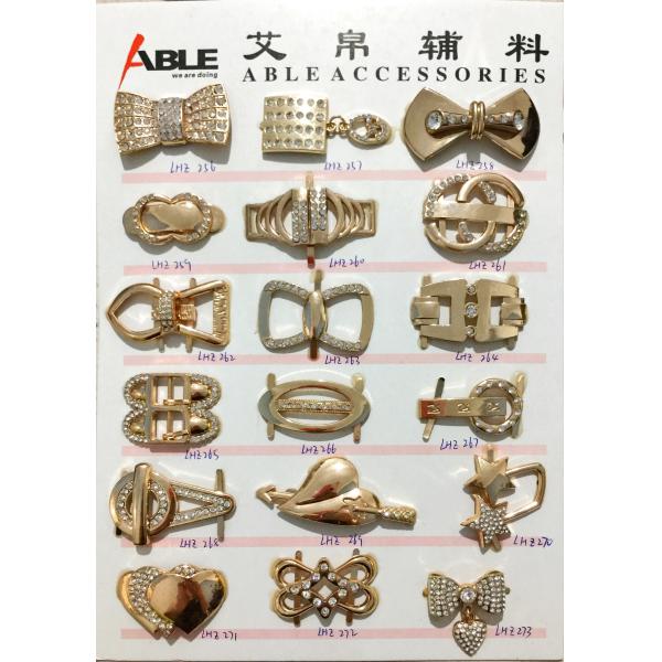 Metal Clothing Rhinestone Shoe Buckles Crystal Shoes Decoration Accessories
