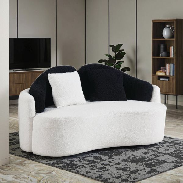 Creative Curved Sofa Set Modern Eco-Friendly Fabric for Villa School Living Room Bedroom Leisure Furniture Comfortable Sponge
