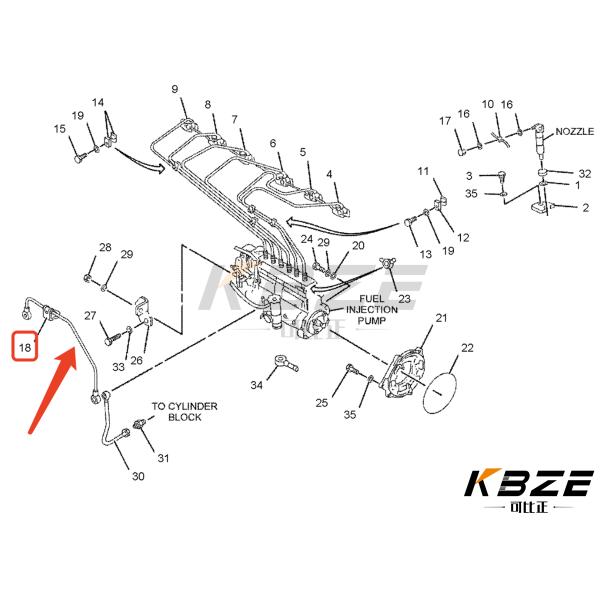 CAT 3066 DIESEL ENGINE CA1932702 193-2702 1932702 ENGINE FUEL SUPPLY TUBE FOR E320D E321D E323D