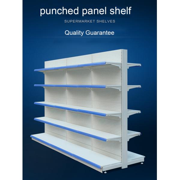 Wall Mounted Supermarket Display Shelving Single Sided Gondola Shelving Waterproof