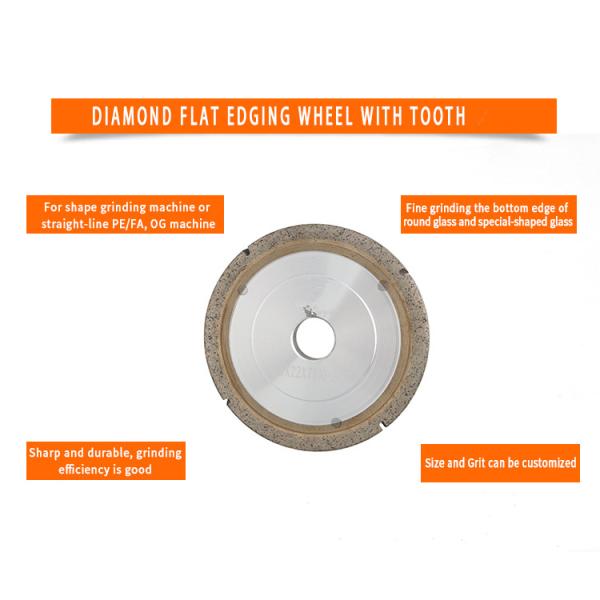 Flat Metal Bonded Diamond Grinding Wheels For Glass Edging And Profiling