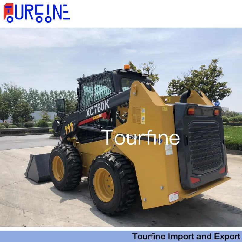 XCMG XC760K Skid Steer Loader with 4-in-1 Bucket for Material Handling