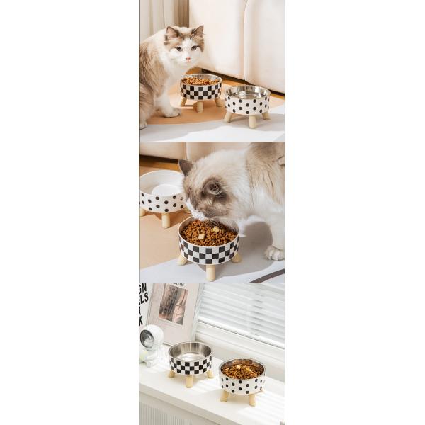 Животные из нержавеющей стали Повышенная однослойная миска Анти-ударная нескользящая миска Большая емкость Анти-червенный позвоночник Пищевая миска для собак