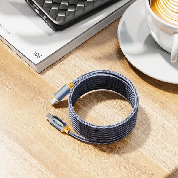Digital Display PD QC3.0 Type C To Type C USB Cable 20V/5A 100W For Mbk Xiaomi