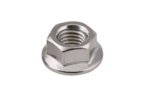 DIN6923 SS304 Coarse Threaded Hex Head Nut , Stainless Steel Flange Nuts