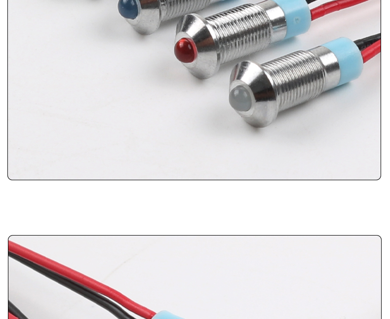 HongYe HY-6MM-DDZ High Brightness 6MM LED Metal Indicator Light IP65 Waterproof Industrial Use Signal Panel Lamp 6V 12V 220V