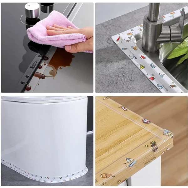 Caulk Strip Tub Caulking Tape Sealing Tape for Kitchen Countertop Sink Bathroom Toilet Bathtub Floor Wall Edge Protector