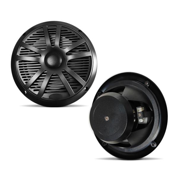 GRANDnavi 6.5Inch Marine Audio Waterproof Speakers in Black and White PP Cup with 4Ohm Impedance