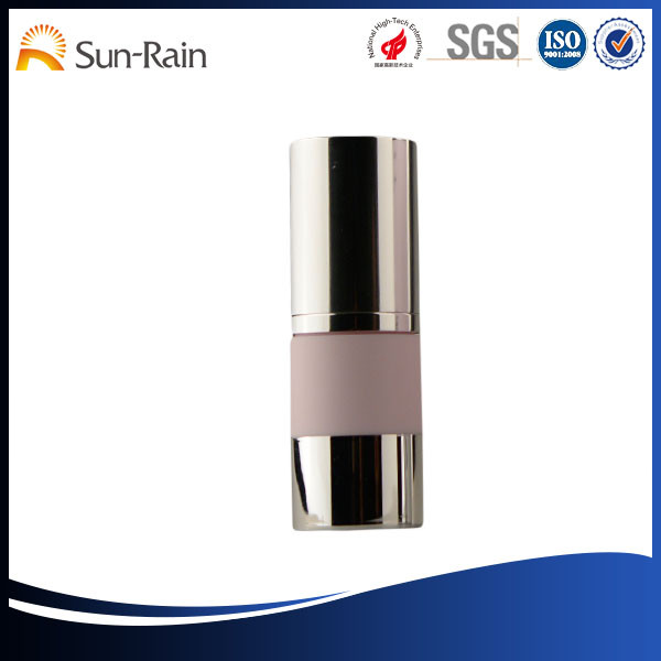 Garrafa mal ventilada da bomba da loção plástica clara para a fundação 15ml 30ml 50ml