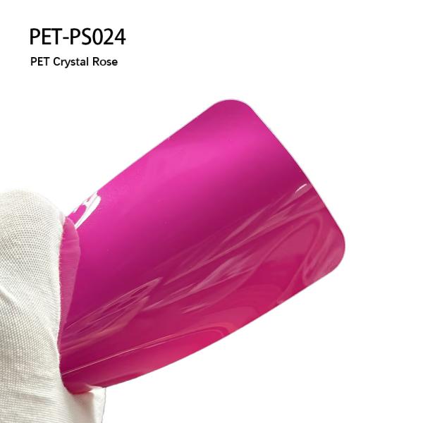 PET-PS024 PET Crystal Rose Gloss Car Wrap Film Abrasion Resistant