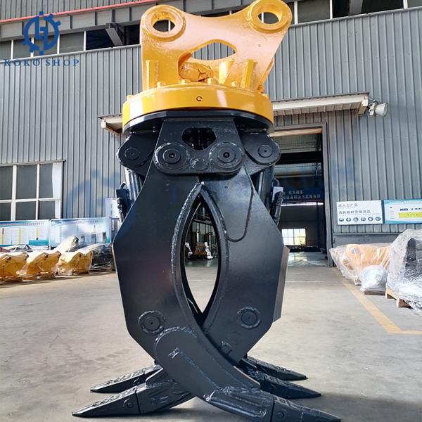 Kobelco 30-60Ton Heavy Excavator Spare Part 3+2 Hydraulic Rotary Wood Grapple For SK60-5 SK140 SK210-6E SK200 SK380XD-10