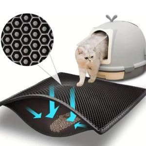 Double-Layer Cat Litter Trapper - No More Sweeping!