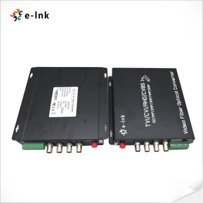 Transceptor video da fibra do conversor 4-Channels 5MP HDAHD CVI TVI CVBS 4-In-1 da fibra