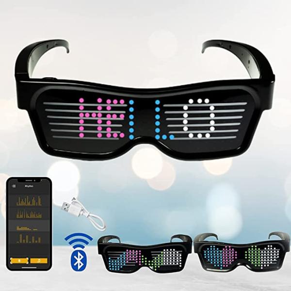 Flashing Messages Animations Programmable LED Glasses Customized