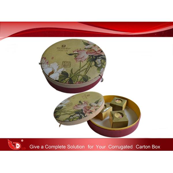 fancy quanlity round gift tea box