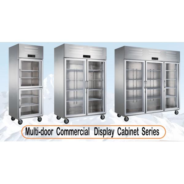 Réfrigérateur à affichage commercial pour restaurant 600L congélateur à affichage double porte