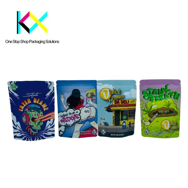 Spot UV Glossy Mylar Ziplock Stand Up Bags Recyclable Resealable Pouches ISO9001