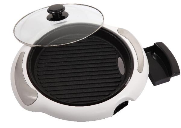 11 Inch Table Indoor Electric Bbq Grill , Small Indoor Grill With Oil Drip Tray