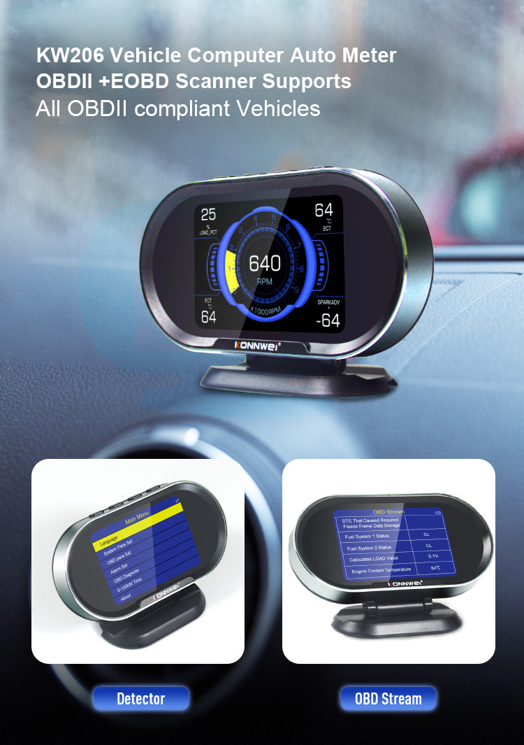 Блок развертки двигателя автомобиля Konnwei датчика OBD диагностический для корабля 12v