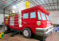 Chariot de pompiers personnalisé bounce house maison gonflable maison de saut pour les enfants