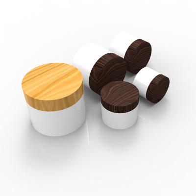 Silk-screen Printed 10g 20g 30g 50g 100g 150g 200g 250g Double Wall PP Jar with Bamboo Cap