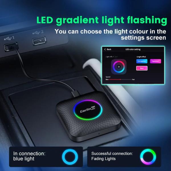 SDM660 Wireless Adapter CarPlay Android Auto Dongle 64GB FOTA Upgrade SIM TF Ai Box