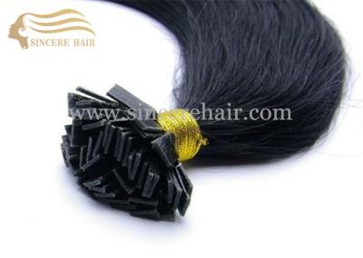 22 Double Drawn Keratin Fusion Hair Extensions Flat-Tip for sale - Black Fusion Flat Shape Hair Extensions for sale