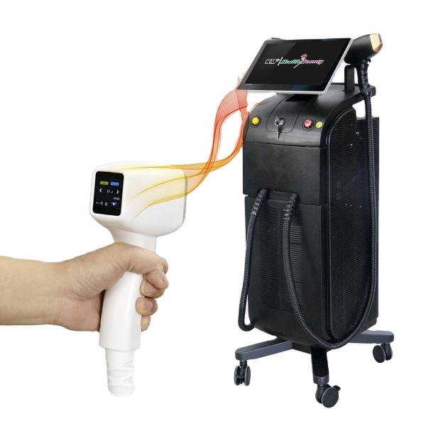 4cm2 Stationary Trio Laser Hair Removal Machine Diode 755nm 808nm 1064nm Wavelengths