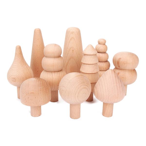 L'arc-en-ciel 35.5cm a coloré le grand bébé en bois de blocs constitutifs