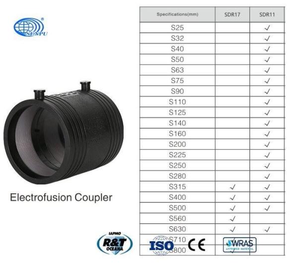 SENPU PN2.0 1 Inch Poly Polyethylene Water Pipe Fittings S25 To S800