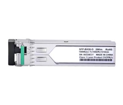 1.25 G Single Mode Fiber Optic Transceiver Module 20KM Distance Low Power Dissipation